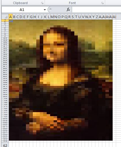 Mona Lisa in Excel