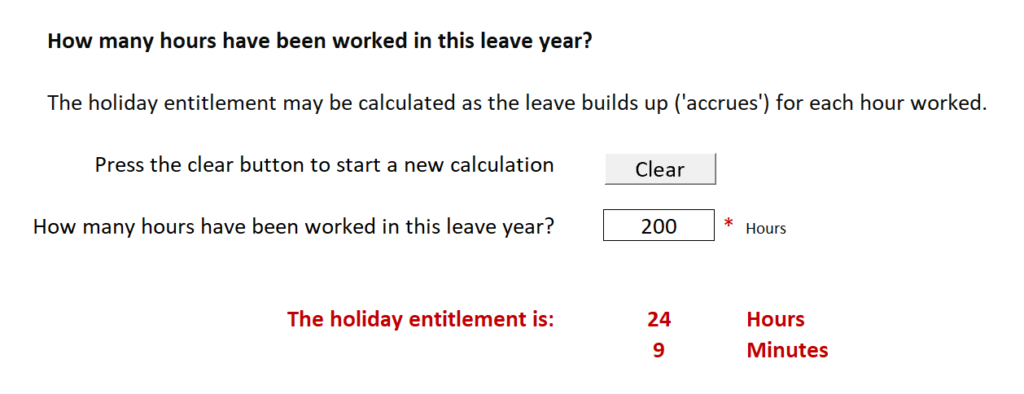 The calculator can also calculate the accrued allowance for workers on casual or irregular hours or shift workers.